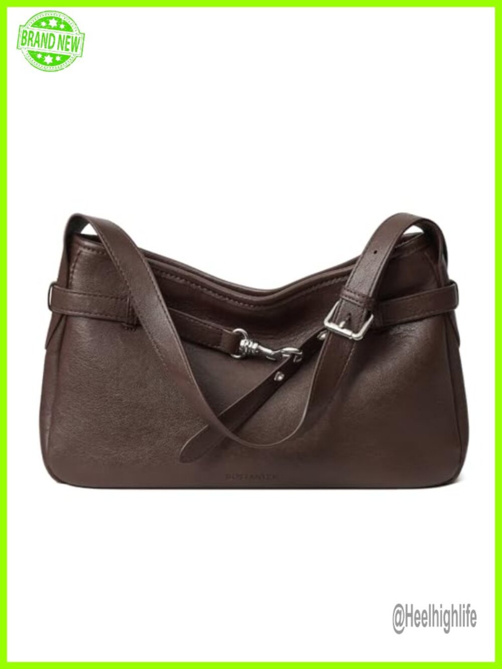 Vegan Leather Hobo Shoulder Bag Adjustable Strap Lightweight Purse